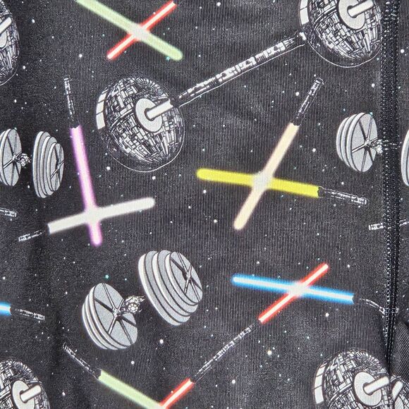 WODBOTTOM Star‎ Wars Black Lightsaber Print Women's Print Booty Shorts Size XXXL - Picture 2 of 5